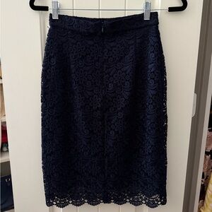 Uniqlo Navy Lace Pencil Skirt